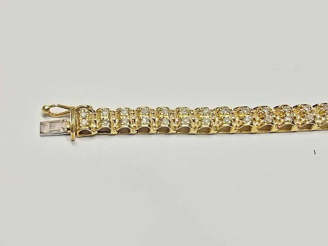 925 zilveren gele armband met 1,01 cts natuurlijke diamant - afbeelding 3 van  7