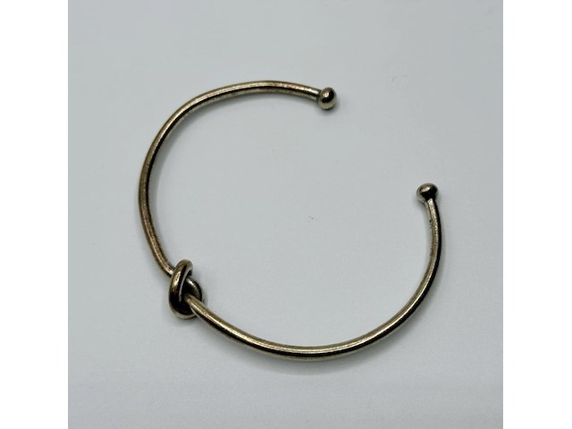 925 zilveren 'knot' bangle armband - afbeelding 3 van  4