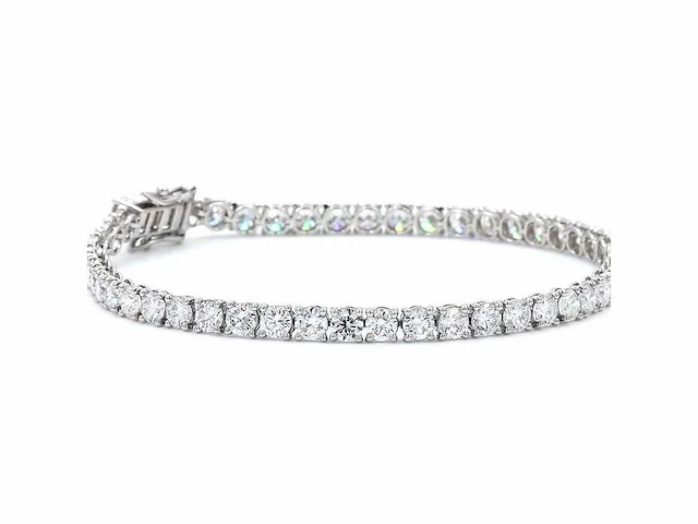 950 platina & 18 karaat witgouden armband met 10,30 ct. diamant - afbeelding 5 van  8