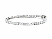 950 platina & 18 karaat witgouden armband met 10,30 ct. diamant - afbeelding 6 van  8