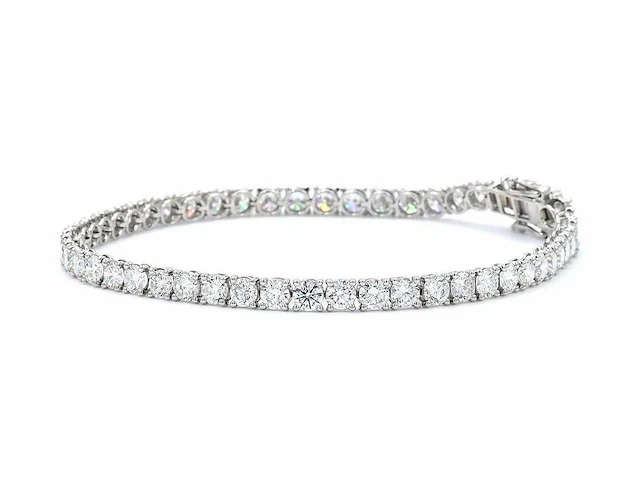 950 platina & 18 karaat witgouden armband met 10,30 ct. diamant - afbeelding 7 van  8