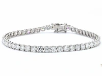 950 platina & 18 karaat witgouden armband met 10,30 ct. diamant - afbeelding 8 van  8