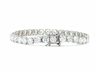 950 platina & 18 karaat witgouden armband met 15,06 ct. diamant - afbeelding 2 van  10