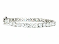 950 platina & 18 karaat witgouden armband met 15,06 ct. diamant - afbeelding 5 van  10