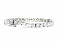 950 platina & 18 karaat witgouden armband met 15,06 ct. diamant - afbeelding 6 van  10