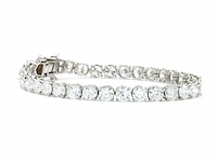 950 platina & 18 karaat witgouden armband met 15,06 ct. diamant - afbeelding 8 van  10