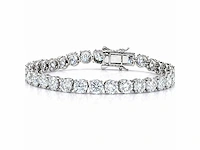 950 platina & 18 karaat witgouden armband met 15,06 ct. diamant - afbeelding 9 van  10