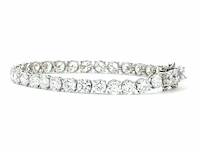 950 platina & 18 karaat witgouden armband met 15,06 ct. diamant - afbeelding 10 van  10
