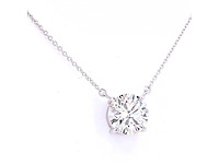 950 platina halsketting met 3,18 ct. diamant - afbeelding 3 van  7