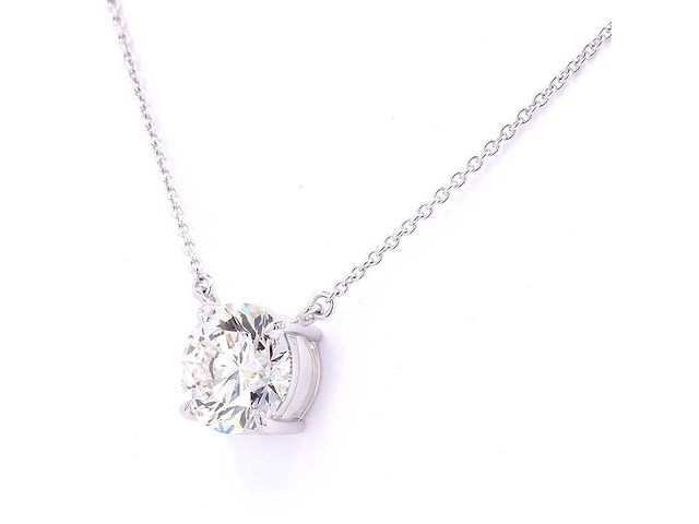 950 platina halsketting met 3,18 ct. diamant - afbeelding 5 van  7