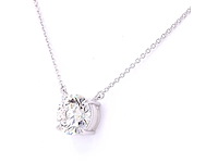 950 platina halsketting met 3,18 ct. diamant - afbeelding 5 van  7