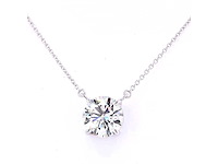 950 platina halsketting met 3,18 ct. diamant - afbeelding 7 van  7