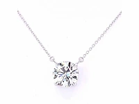 950 platina halsketting met 3,18 ct. diamant
