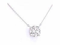 950 platina halsketting met 3,18 ct. diamant - afbeelding 3 van  7