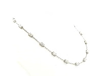 950 platina halsketting met 9,59 karaat diamant - afbeelding 1 van  7