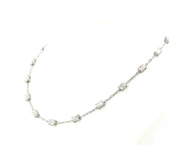 950 platina halsketting met 9,59 karaat diamant - afbeelding 3 van  7