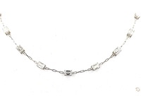 950 platina halsketting met 9,59 karaat diamant - afbeelding 4 van  7