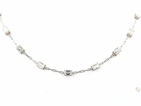 950 platina halsketting met 9,59 karaat diamant - afbeelding 4 van  7
