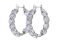 950 platina oorringen met 5,02 ct. diamant - afbeelding 1 van  8