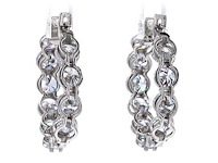 950 platina oorringen met 5,02 ct. diamant - afbeelding 3 van  8