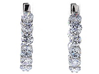 950 platina oorringen met 5,02 ct. diamant - afbeelding 6 van  8