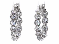 950 platina oorringen met 5,02 ct. diamant - afbeelding 3 van  8
