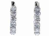 950 platina oorringen met 5,02 ct. diamant - afbeelding 4 van  8