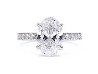 950 platina ring met 2,38 ct. diamant - afbeelding 5 van  5