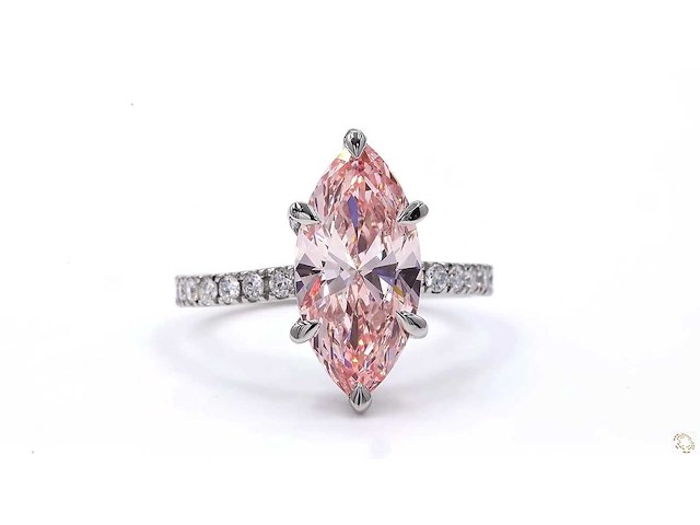 950 platina ring met 3,34 ct. diamant - afbeelding 2 van  2