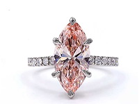 950 platina ring met 3,34 ct. diamant - afbeelding 1 van  10