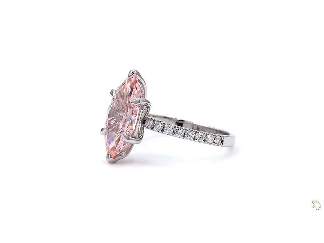 950 platina ring met 3,34 ct. diamant - afbeelding 4 van  10