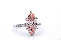 950 platina ring met 3,34 ct. diamant - afbeelding 9 van  10