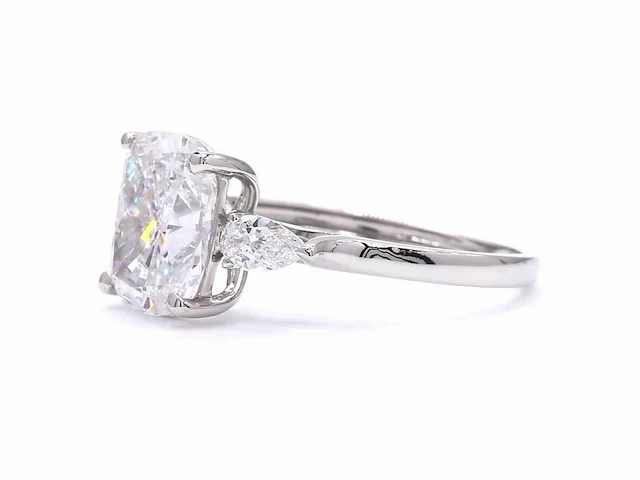 950 platina ring met 3,42 ct. diamant - afbeelding 3 van  9