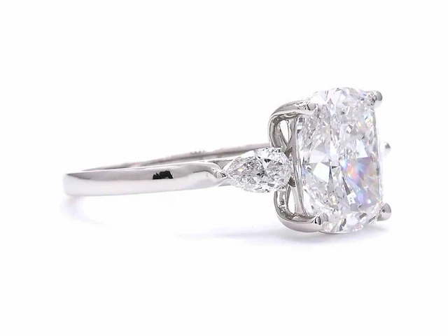 950 platina ring met 3,42 ct. diamant - afbeelding 4 van  9