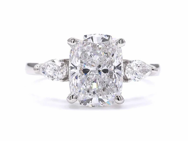 950 platina ring met 3,42 ct. diamant - afbeelding 5 van  9