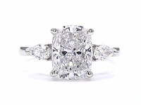 950 platina ring met 3,42 ct. diamant - afbeelding 5 van  9