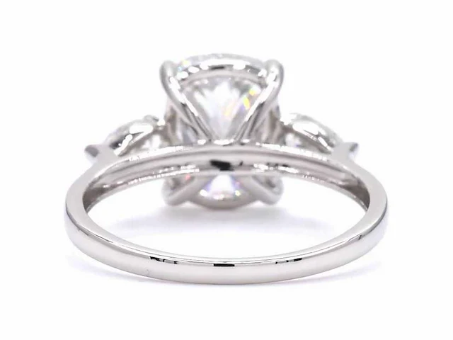950 platina ring met 3,42 ct. diamant - afbeelding 6 van  9