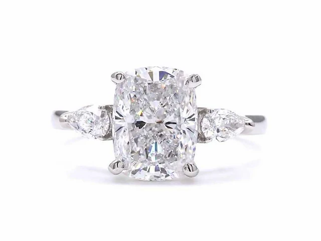 950 platina ring met 3,42 ct. diamant - afbeelding 7 van  9