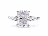 950 platina ring met 3,42 ct. diamant - afbeelding 7 van  9