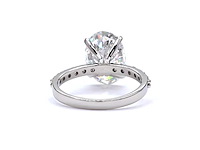 950 platina ring met 4,46 ct. diamant - afbeelding 4 van  5