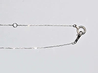 950 platina witte ketting met hanger en natuurlijke diamant - afbeelding 6 van  8