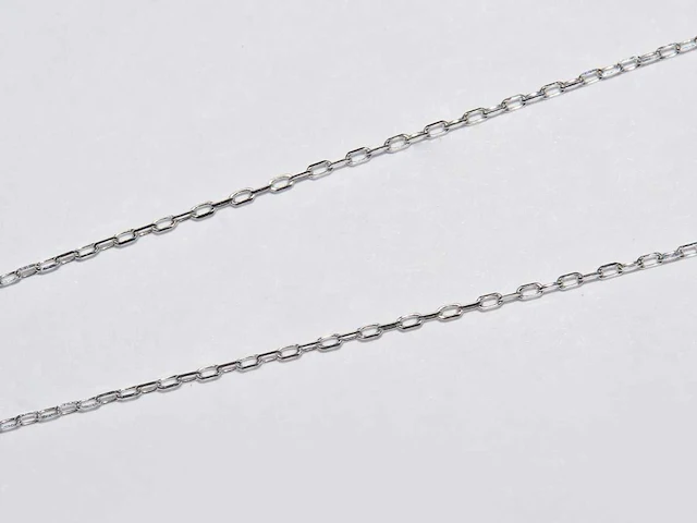 950 platina witte ketting met hanger en natuurlijke diamant - afbeelding 7 van  8