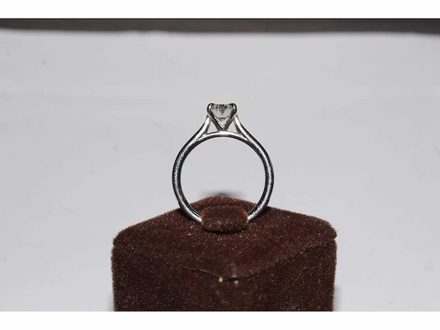 950 platina witte ring met 1,01 cts laboratoriumgekweekte diamant - afbeelding 9 van  9