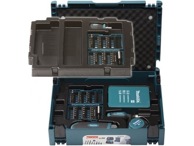 96-dlg bit/schroef/boor accessoires set makita, b49725 - afbeelding 2 van  4