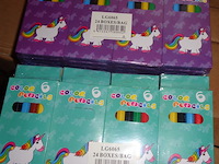 96x kleurpotloodjes kort unicorn 6pcs - afbeelding 2 van  3