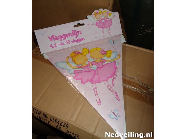 96x vlaggenlijn ballarina 4,2mtr 12 vlaggen - afbeelding 3 van  3