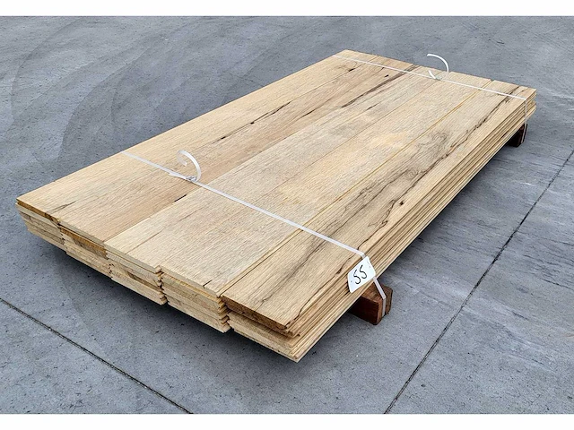 9.7 m2 afrikaans eiken vloerdelen 18 x 180 mm, lengte 180cm ( 30x ) - afbeelding 2 van  7