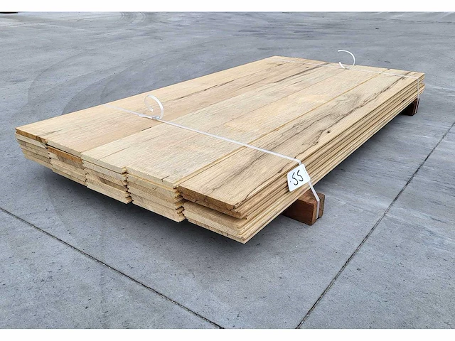 9.7 m2 afrikaans eiken vloerdelen 18 x 180 mm, lengte 180cm ( 30x ) - afbeelding 5 van  7