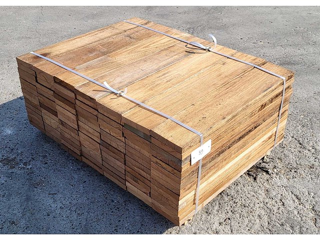98 x guyana teak planken 25 x 140mm , lengte 75 cm - afbeelding 2 van  4