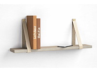 (99x) set leren plankdragers - zand - 85x4 cm - afbeelding 1 van  1